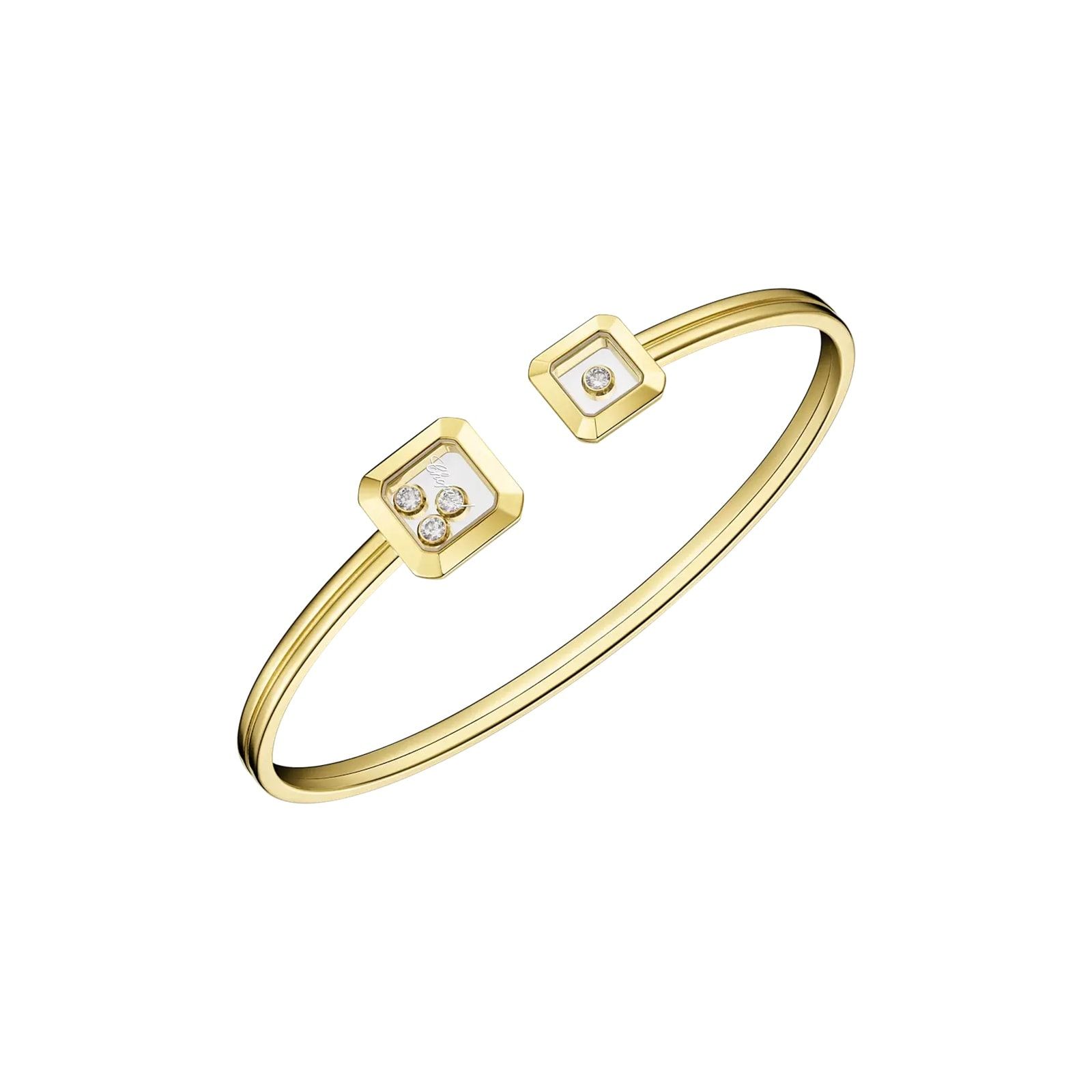 Happy Diamonds Bangle In Ethical 18ct Yellow Gold With Diamonds