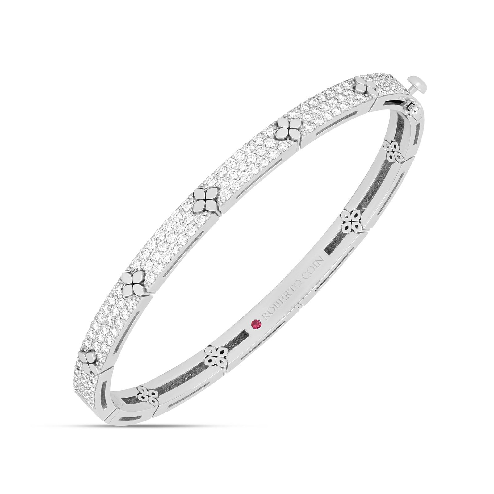 Love In Verona 18ct White Gold 1.52ct Diamond Bangle