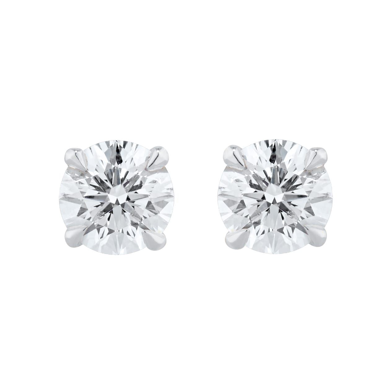 Goldsmiths Signature 18ct White Gold 1.00ct Diamond Stud Earrings