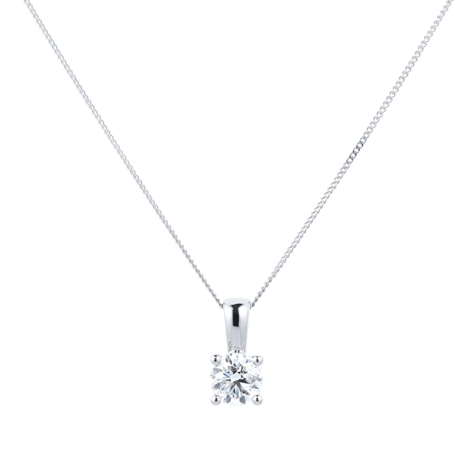Goldsmiths Collection 18ct White Gold 1ct Diamond Pendant
