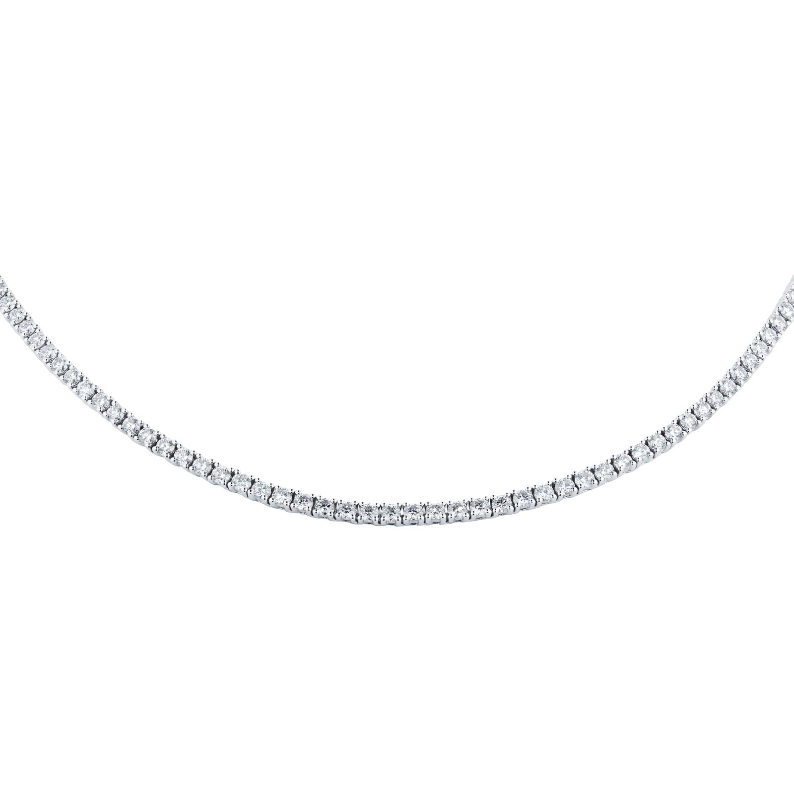 Mappin & Webb 18ct White Gold 10ct Diamond Line Necklace