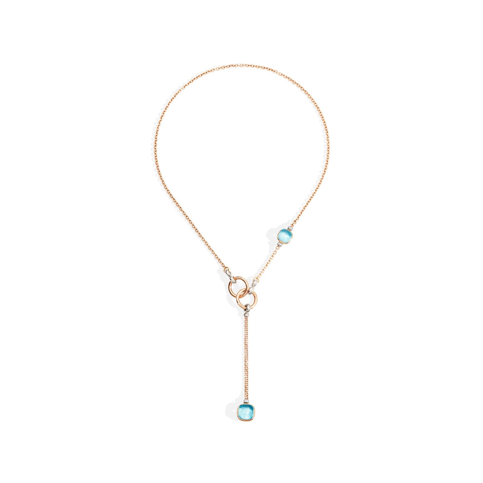Pomellato Nudo Blue Topaz Diamond Necklace