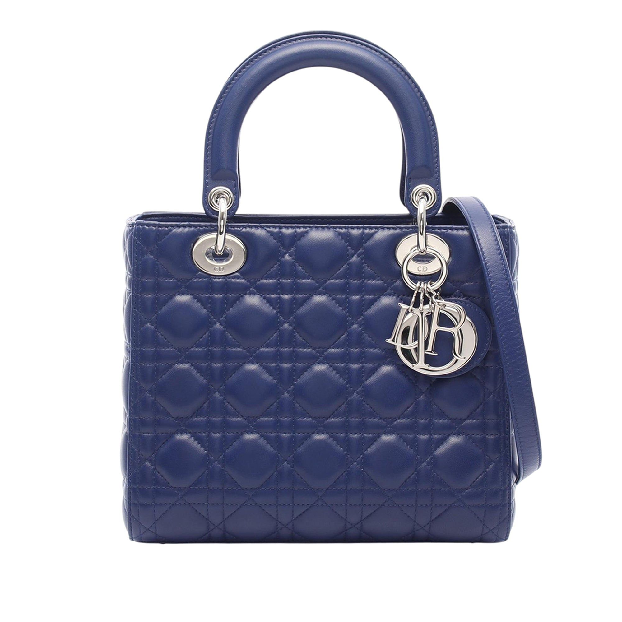 Dior Medium Lambskin Cannage Lady Dior