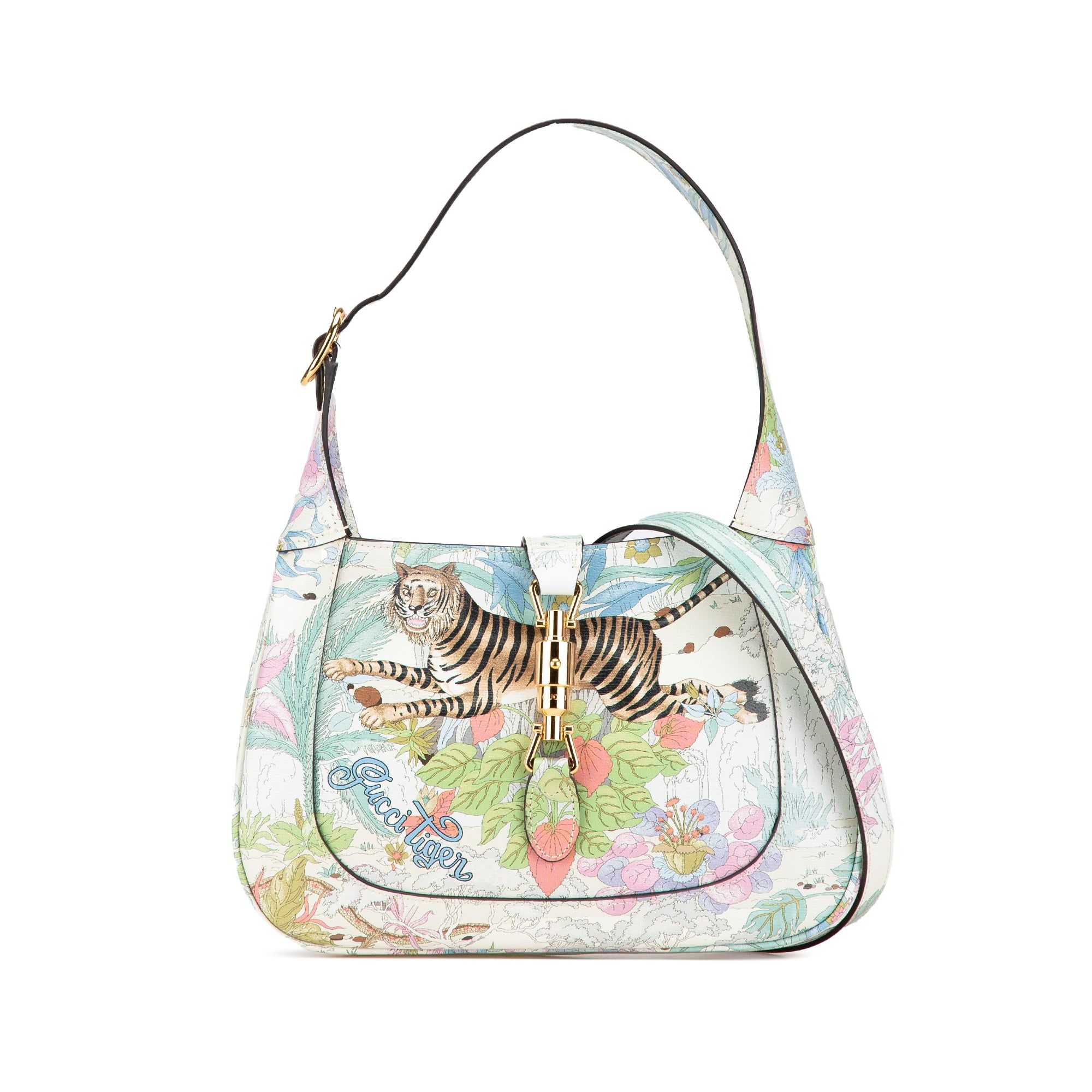 Gucci Yuko Higuchi Small Calfskin Floral Print Jackie 1961