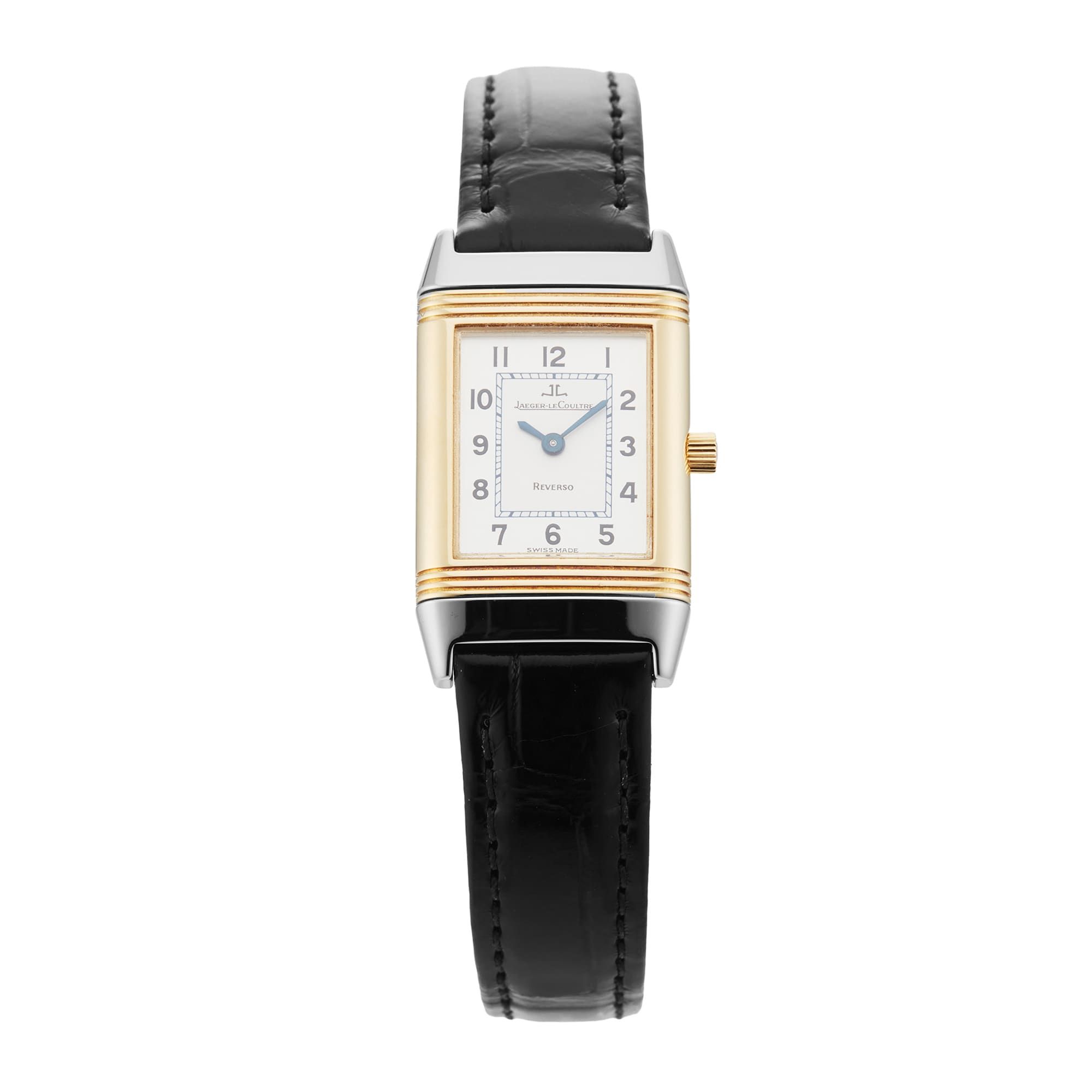Pre-Owned Jaeger-LeCoultre Reverso Lady 20mm Stainless Steel and Yellow Gold 260.5.86