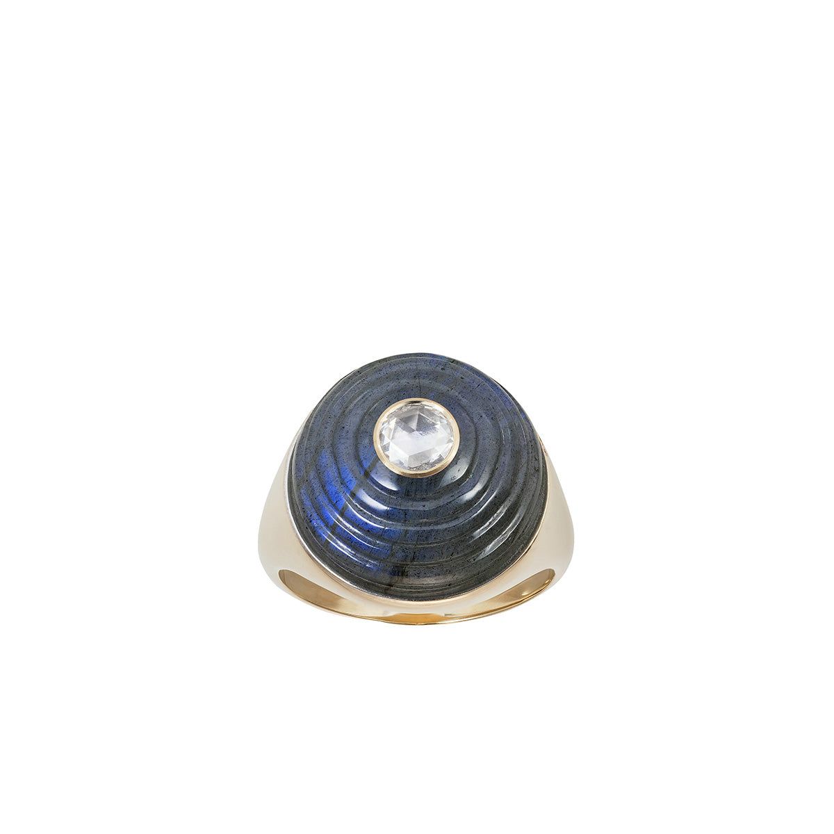 Noor Fares Labradorite Signet Ring