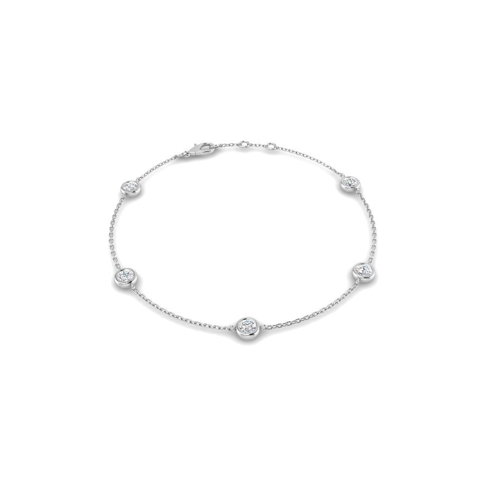 18ct White Gold 7.25-Inch Diamond Bracelet