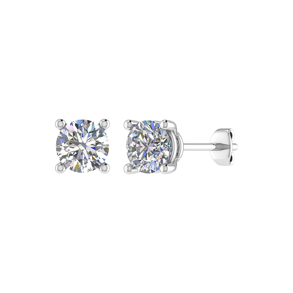 Platinum 2.13ct Lab Grown Diamond Stud Earrings