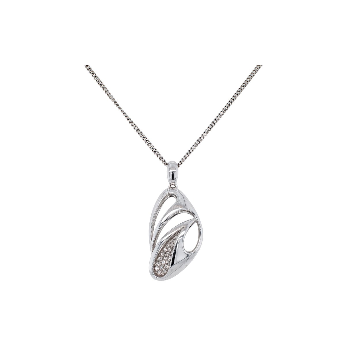 18ct White Gold Diamond Set Pendant