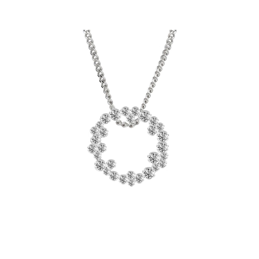 9ct White Gold 0.93ct Diamond Vivid Pendant