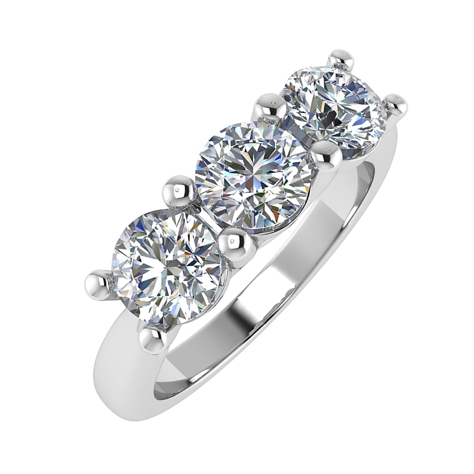 3 Diamond Ring 1.52 Total Carat Weight VVS1