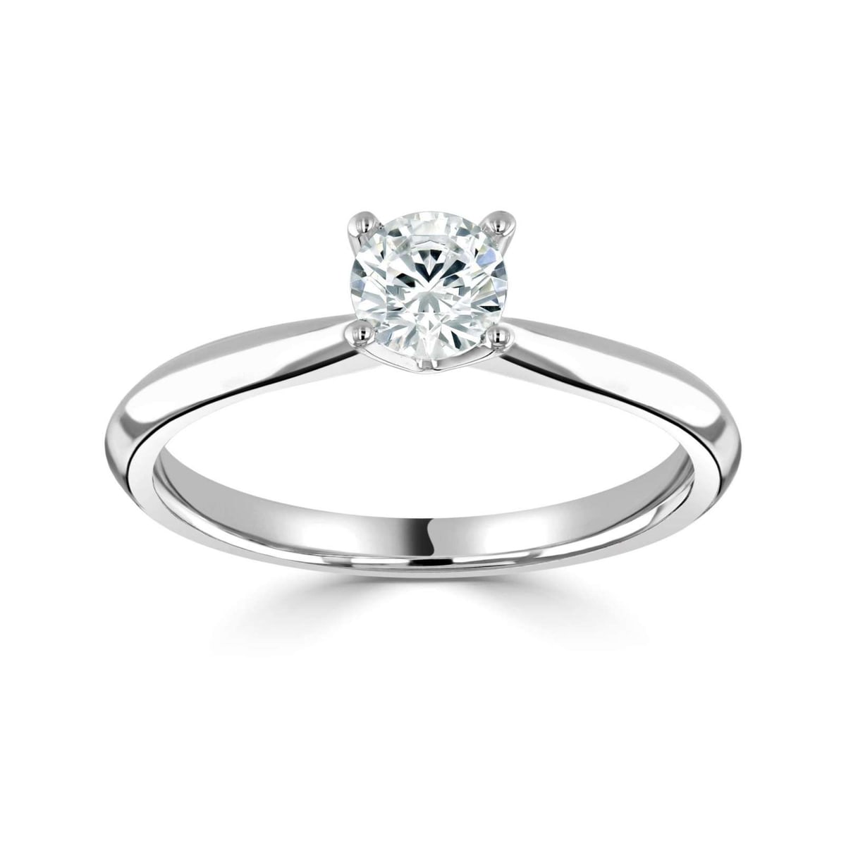 Platinum 0.50ct Round Brilliant Cut Diamond Ring