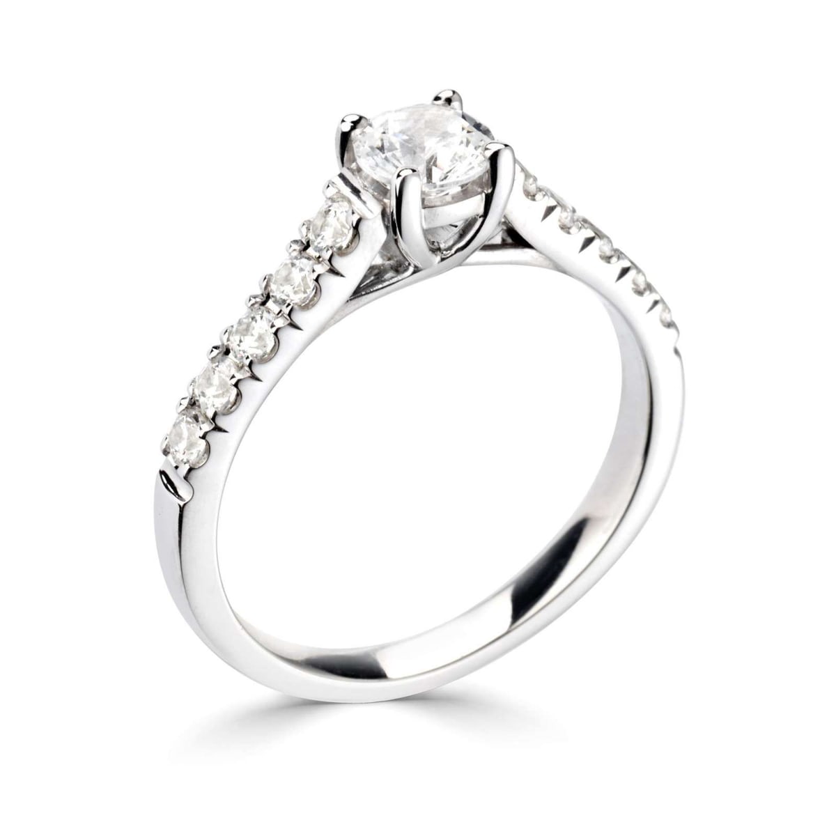 Platinum 0.85ct Round Brilliant Cut Diamond Solitaire Ring