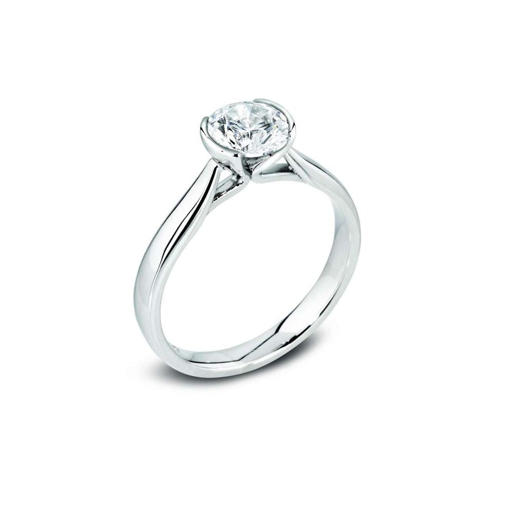 Platinum 1.02ct Round Brilliant Cut Lab Grown Diamond Ring