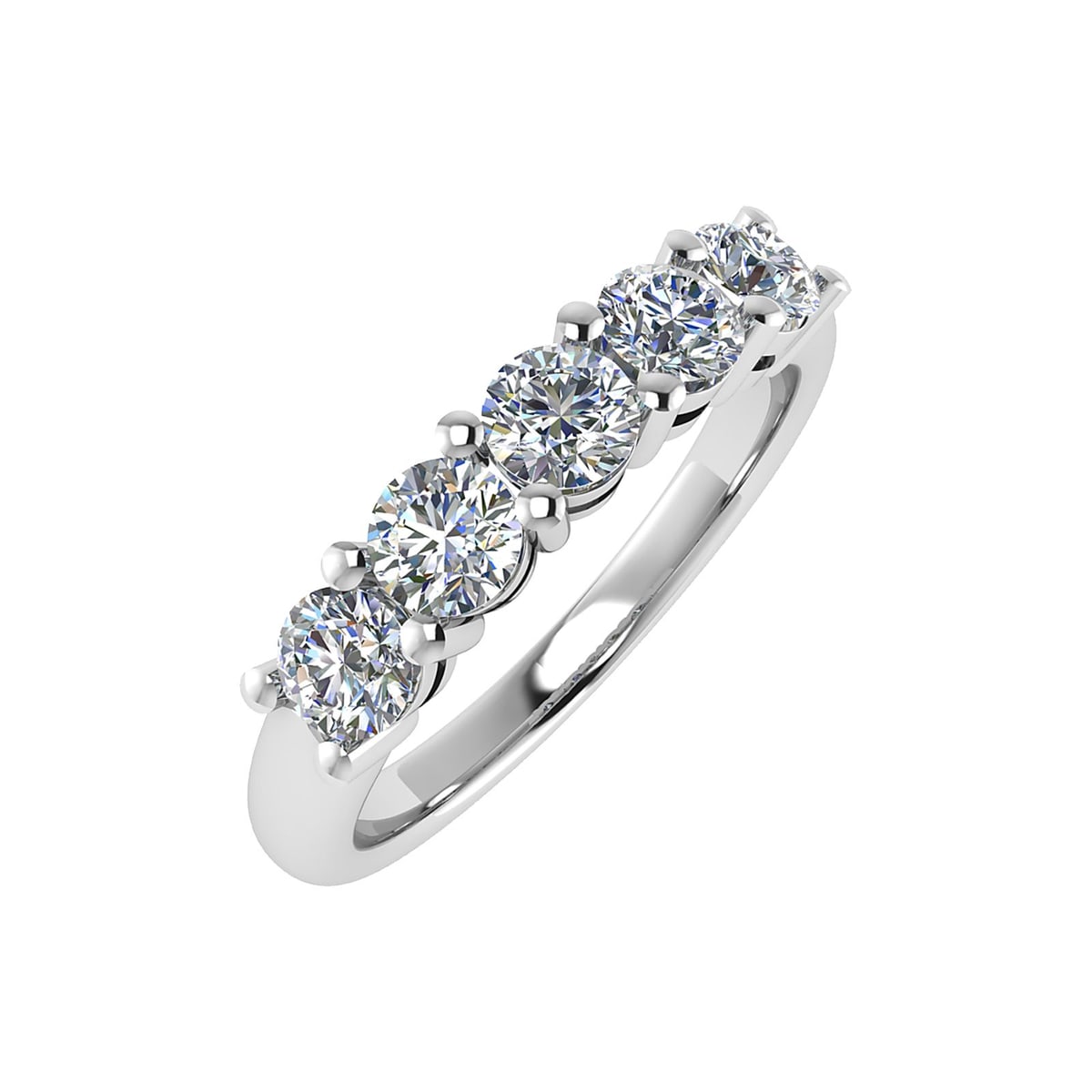 Platinum 1.28ct Round Brilliant Cut Lab Grown Diamond Ring
