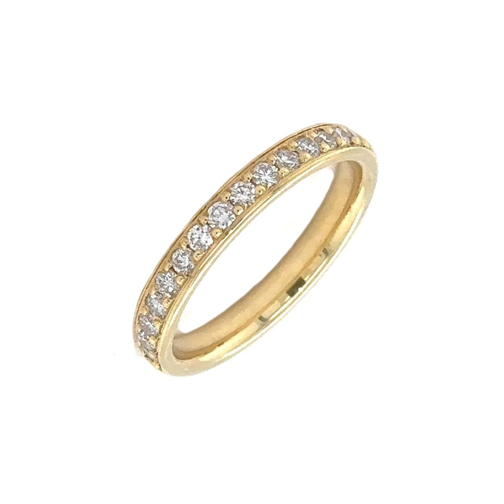 Yellow Gold 0.33ct Round Cut Wedding Band