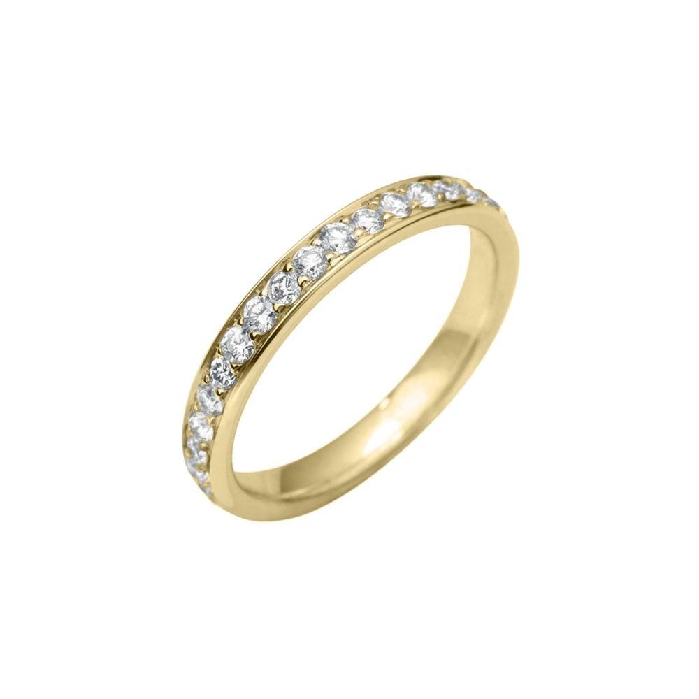 Yellow Gold Eternity 0.33ct Round Cut Diamond Ring