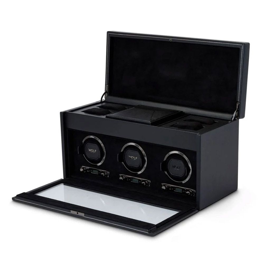 Wolf British Racing Triple Winder – Black