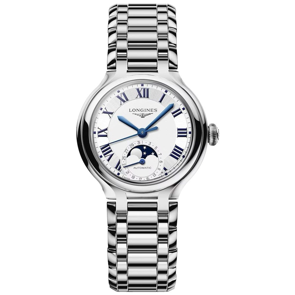 Longines Prima Luna Moonphase 34mm Grey / Silver