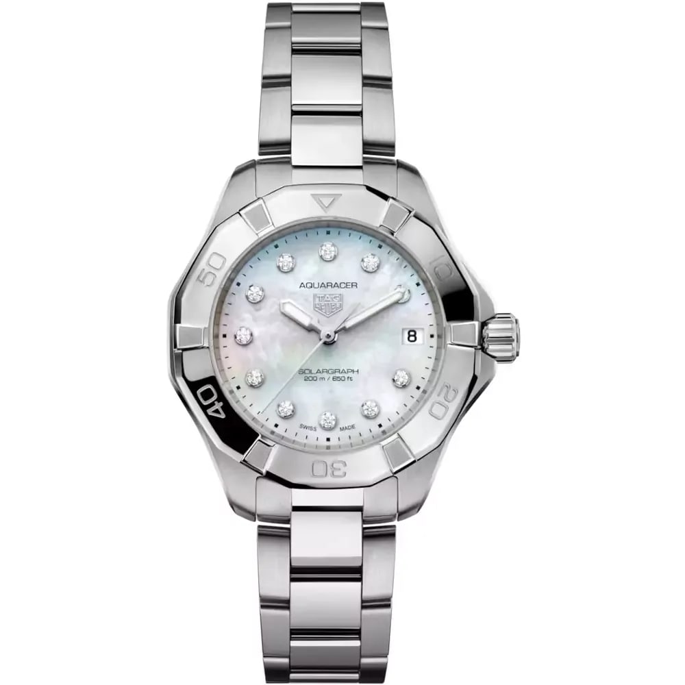 TAG Heuer Aquaracer 200 Solargraph WBP1313.BA0005 34mm Mother of Pearl