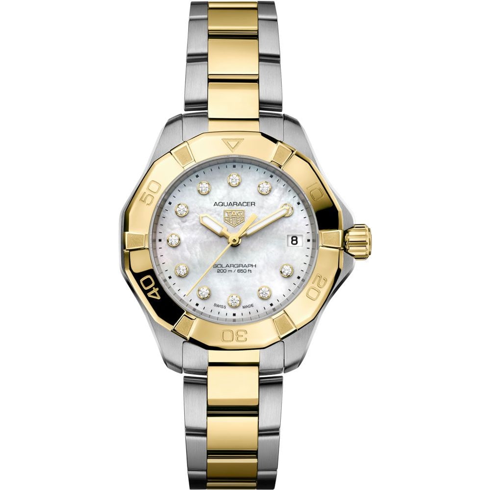 TAG Heuer Aquaracer 200 Solargraph WBP1326.BB0004 34mm Mother of Pearl