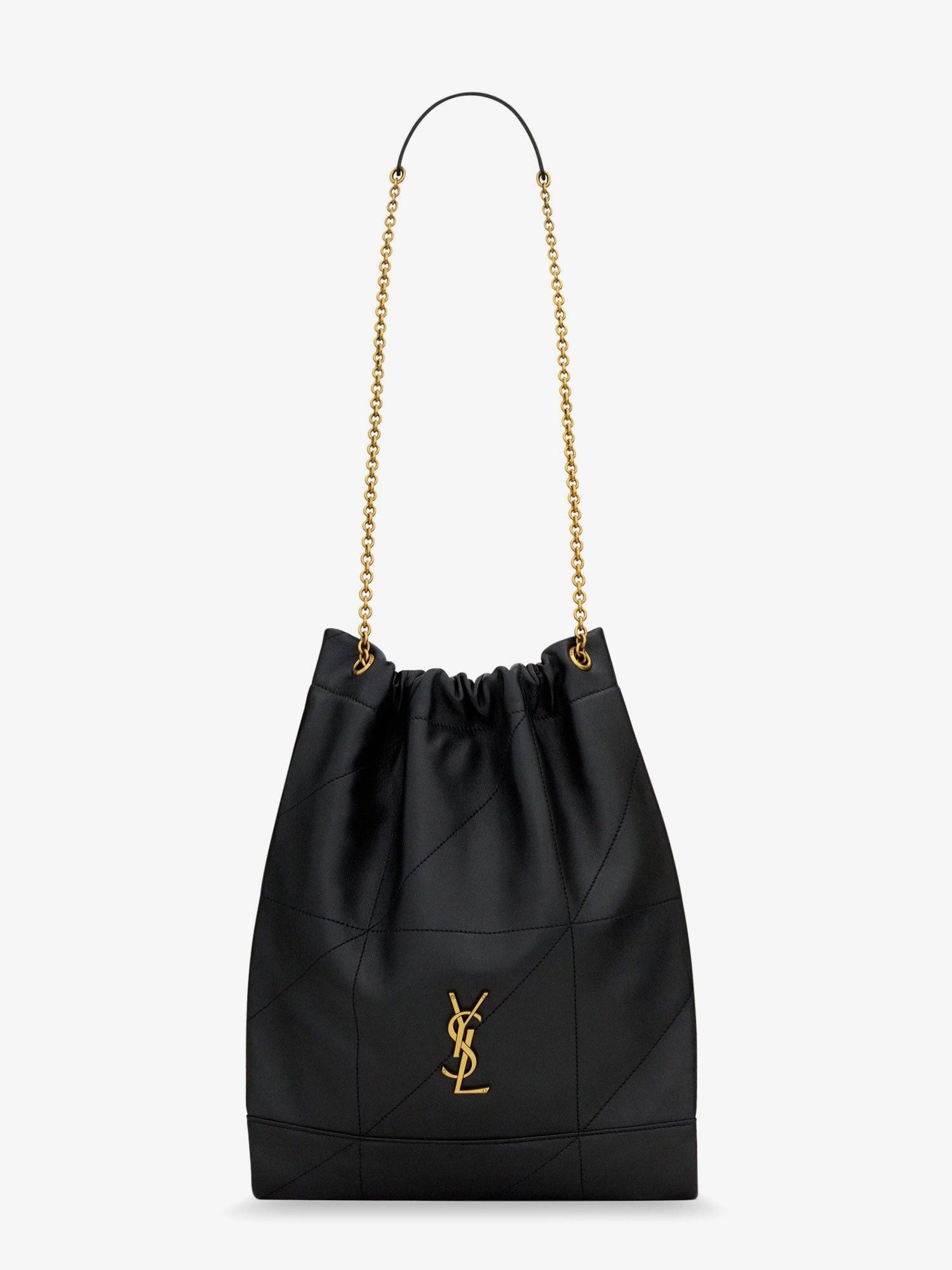 Saint Laurent Jamie Quilted Leather Pouch in Black