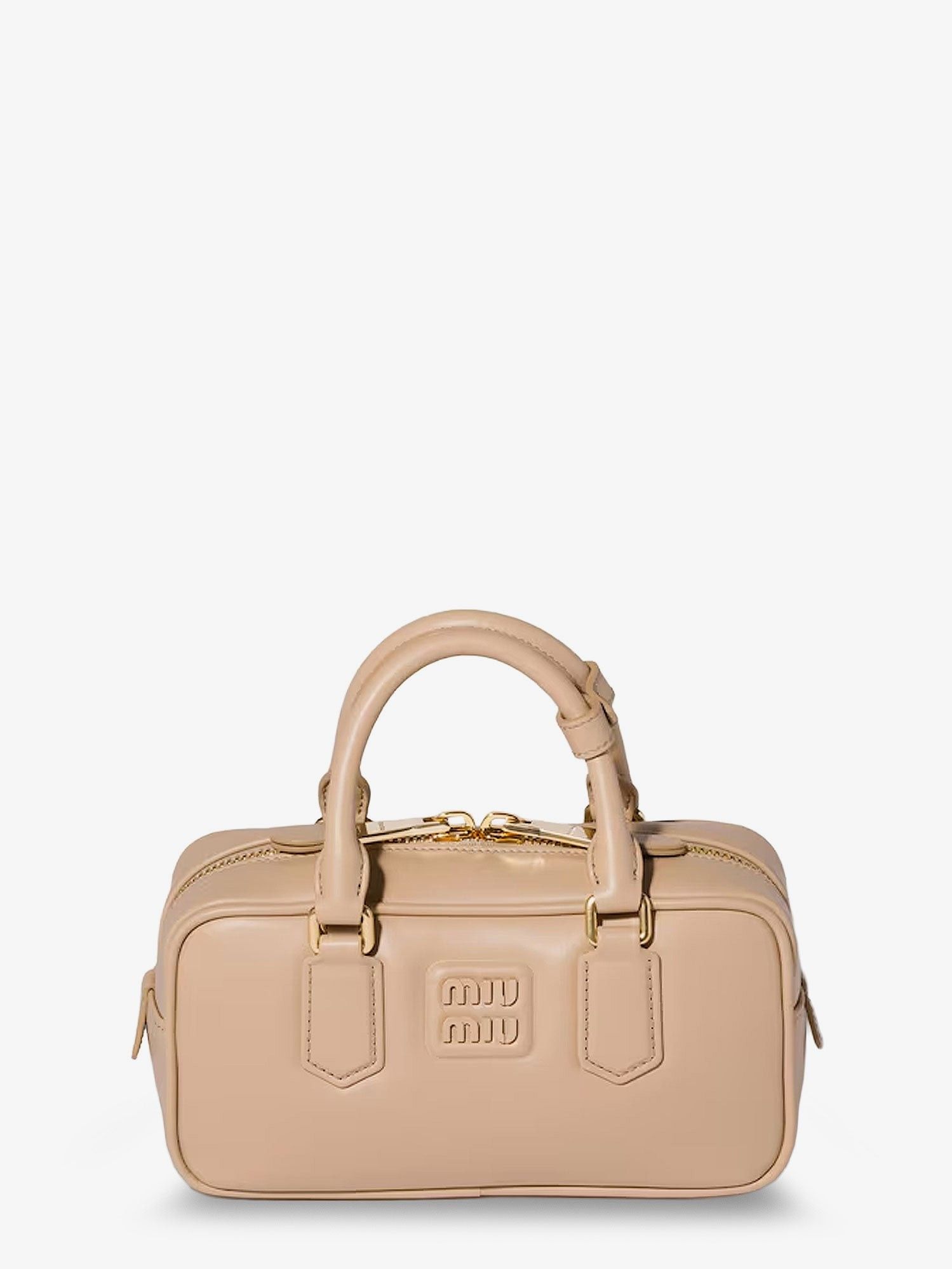 Miu Miu Beige Leather Re-Edition Top Handle Bag