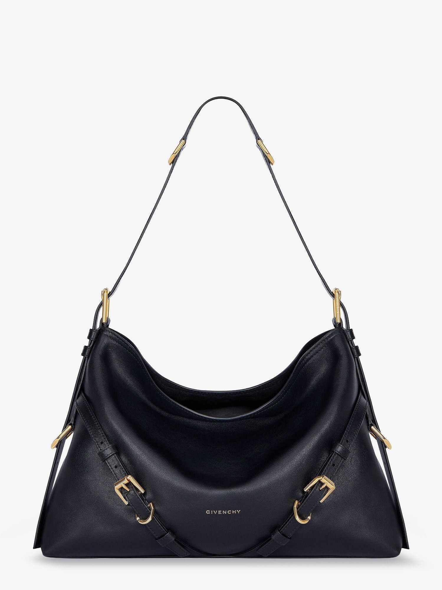 Givenchy Voyou Large Shoulder Bag in Black Leather