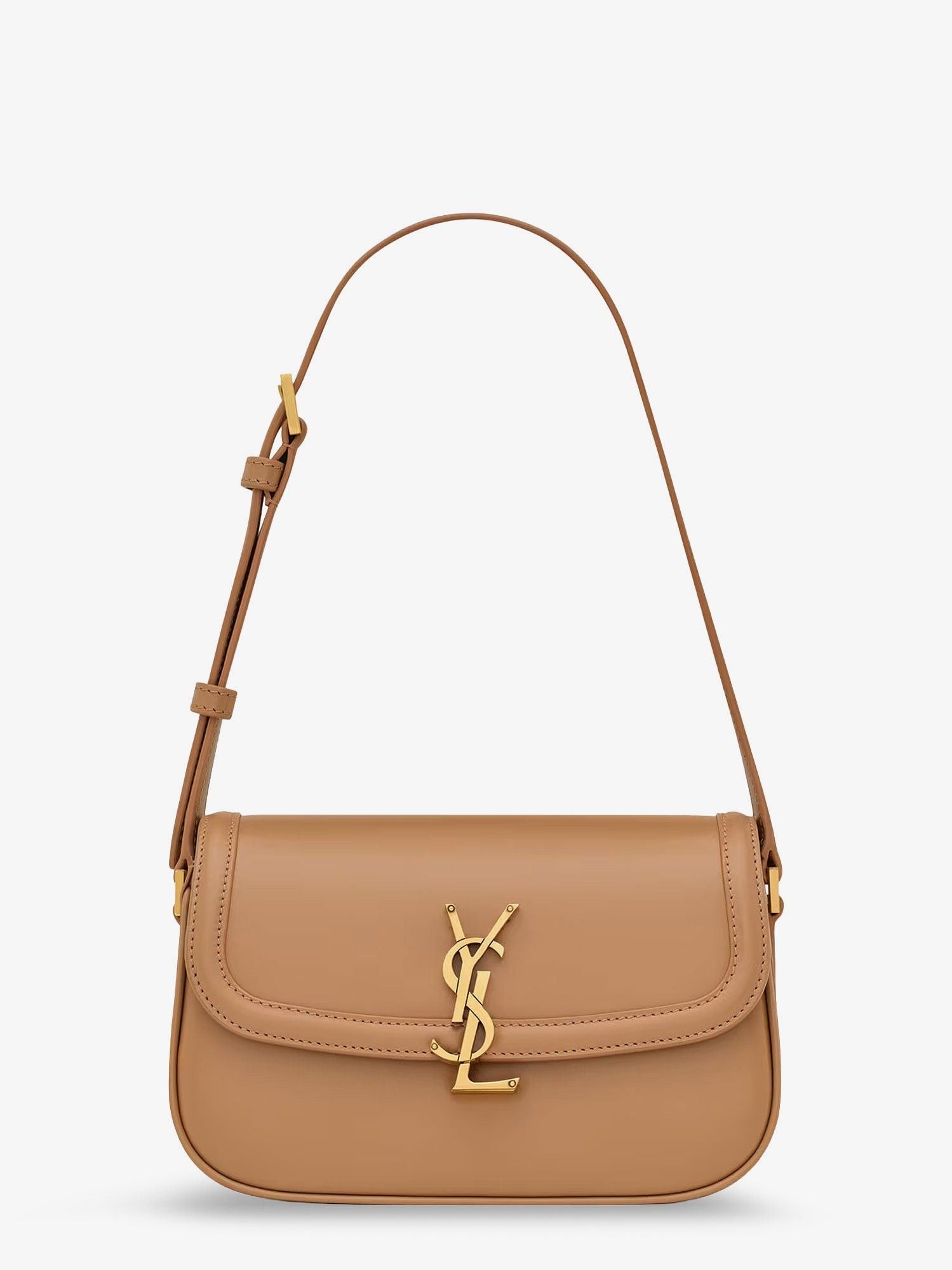 Saint Laurent Le 5 À 7 Small Beige Shoulder Bag