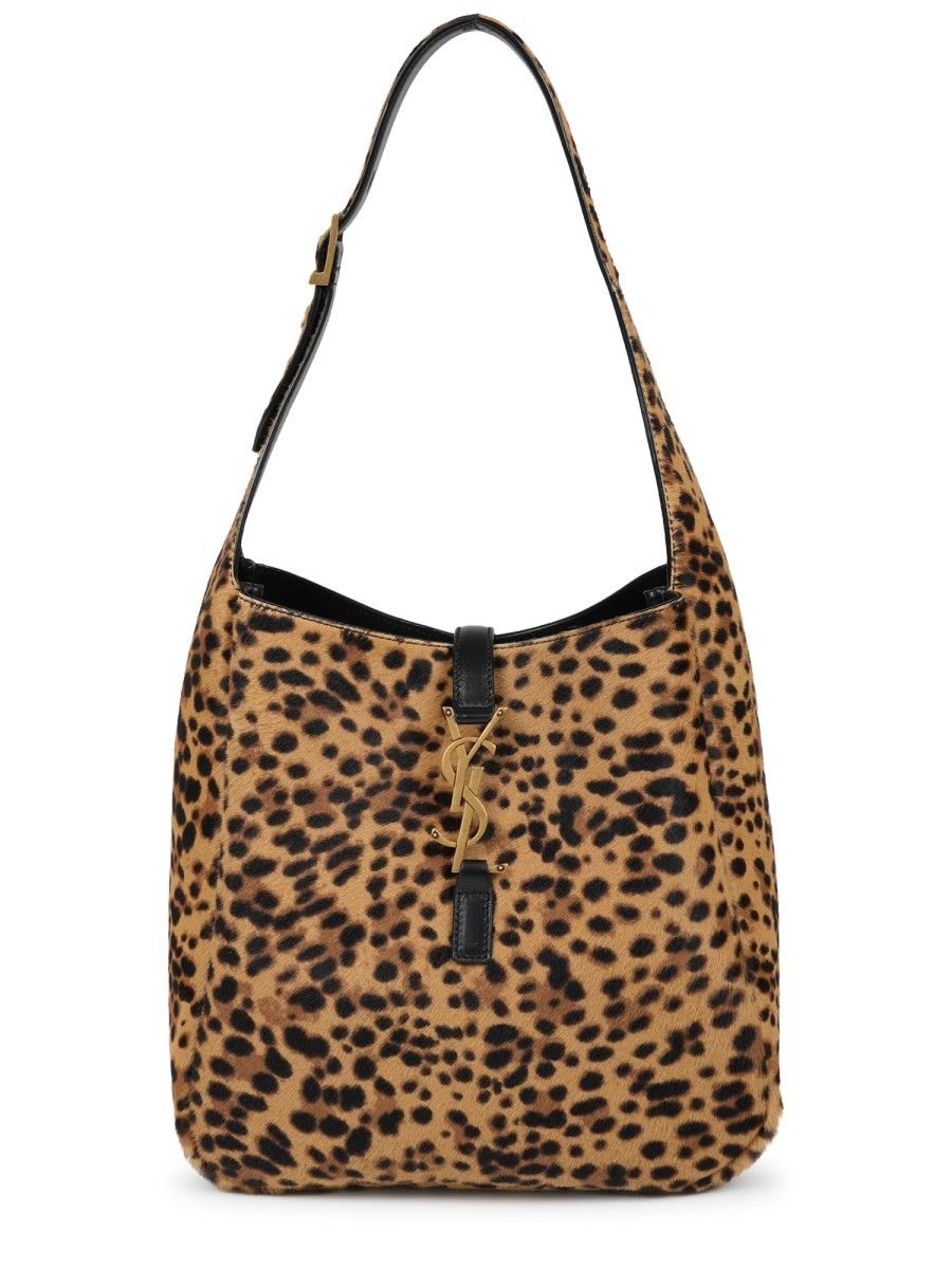 Saint Laurent Le 5 À 7 Small Hobo in Leopard Print