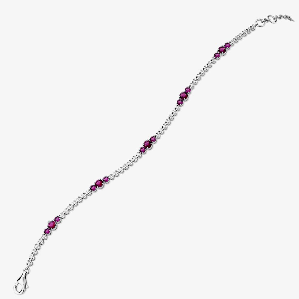 18ct White Gold Ruby & Diamond Fancy Bracelet