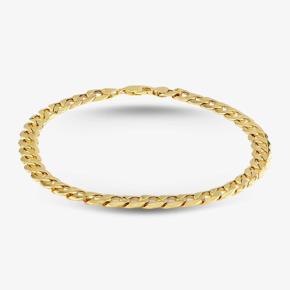 9ct Yellow Gold 8.5 Inch Curb Chain Bracelet