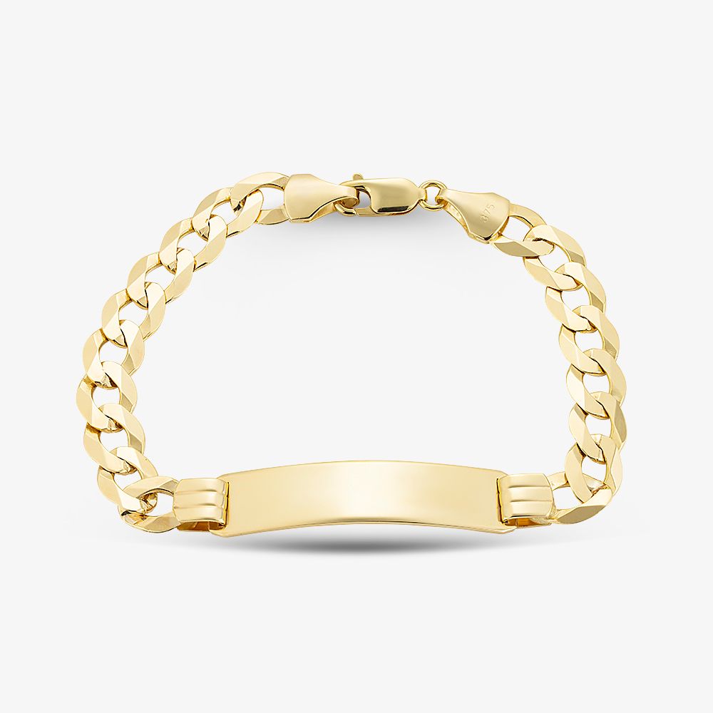 Gold Classic 9ct Yellow Gold 8.5 Inch ID Curb Chain Bracelet