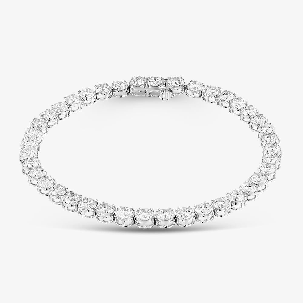 Pure Brilliance 9ct White Gold 10.00ct Lab Grown Diamond Tennis Bracelet