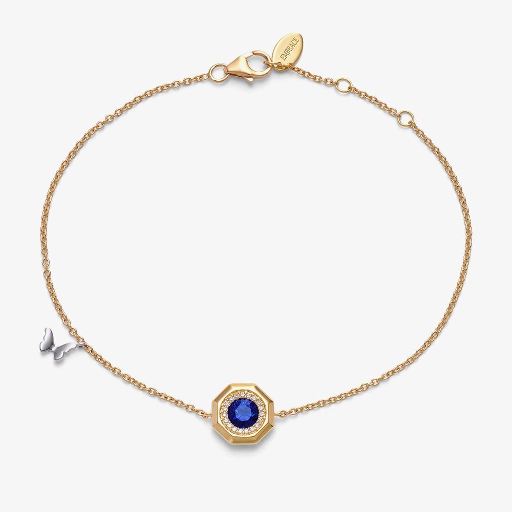 Tivon 18ct Yellow Gold Sapphire & Diamond Eden Bracelet