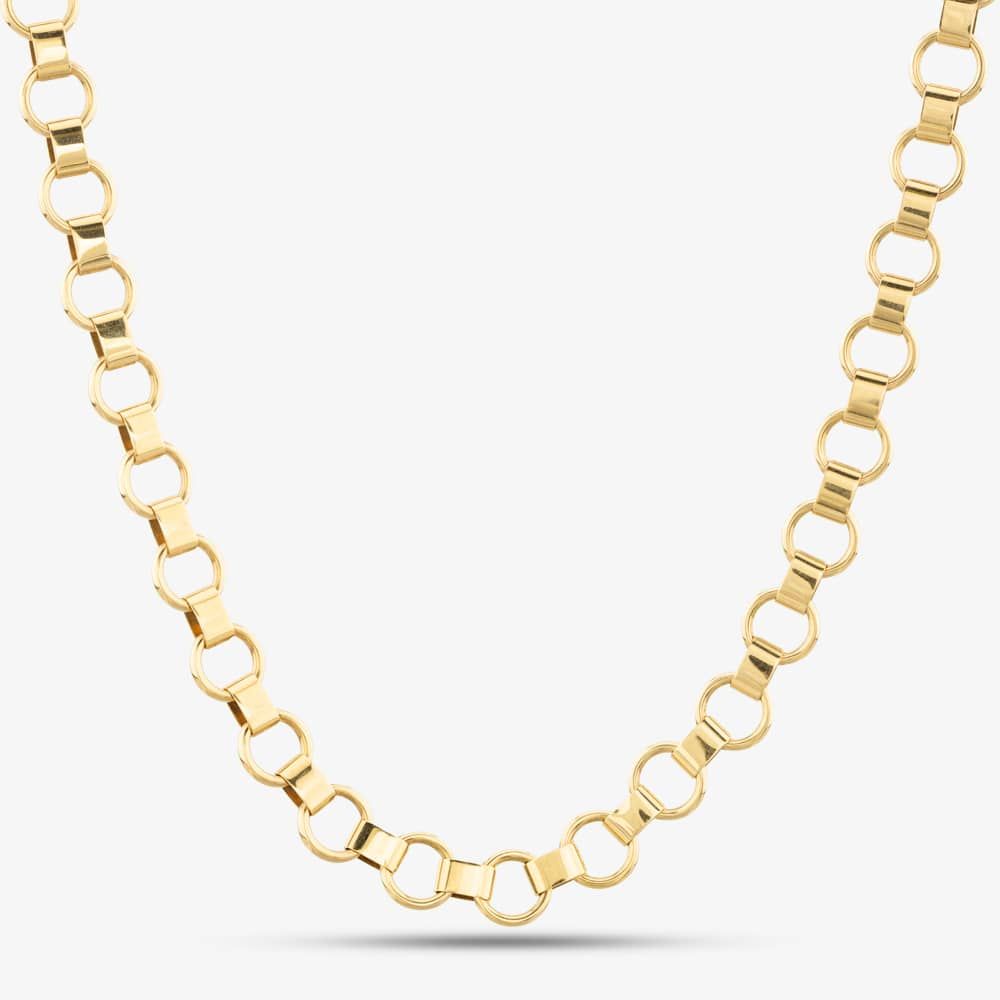 9ct Yellow Gold Circle Link Necklace